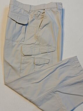 Tru-Spec Mens Cargo Pants 48x28 Beige 100% Cotton Tactical Utility Work Trouser